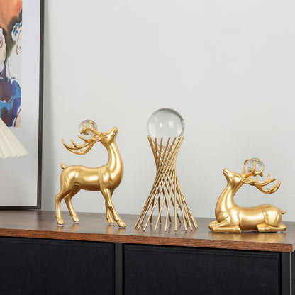 Gold Reindeer Ornaments Christmas Deer Decorations